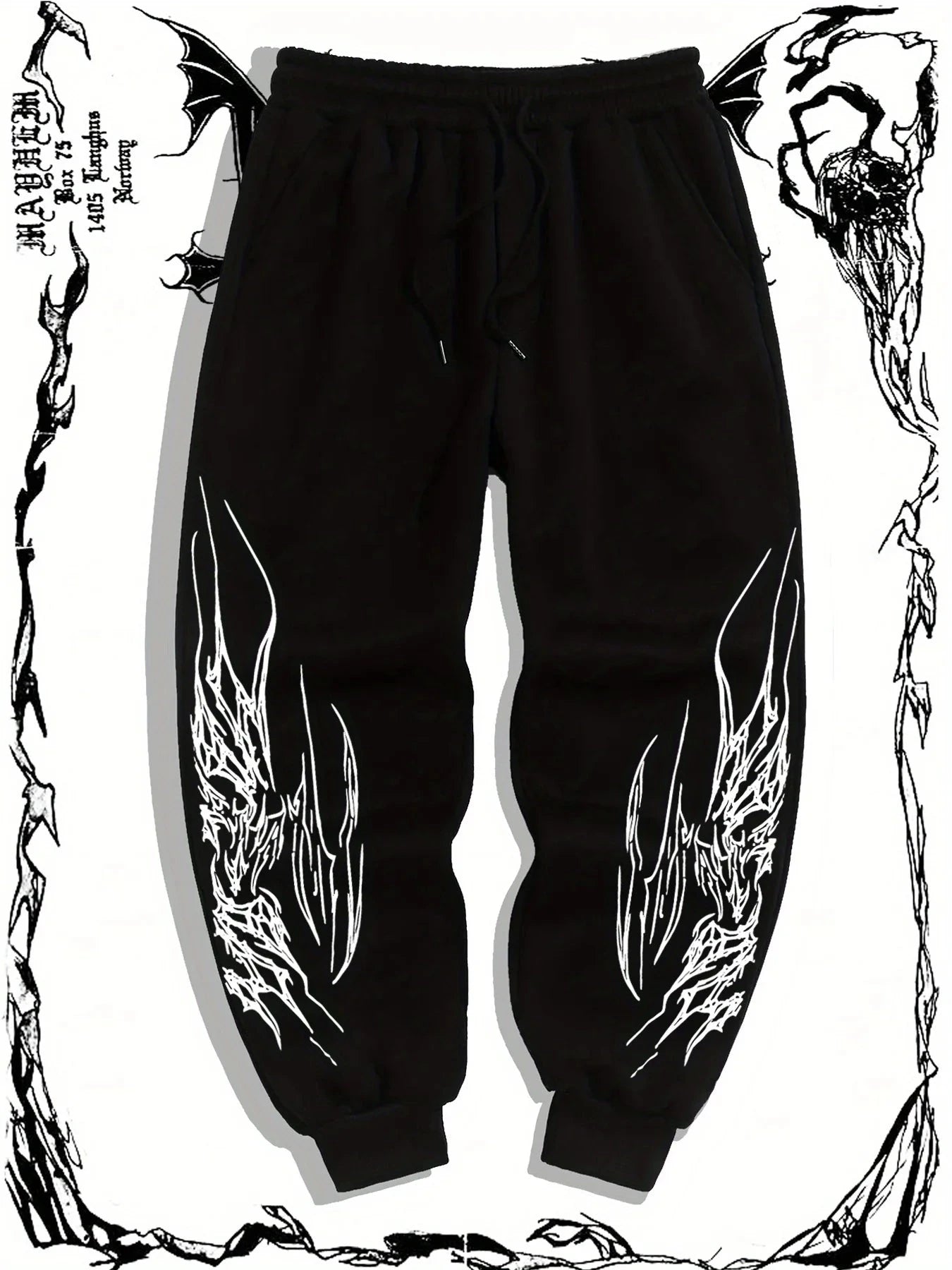 2025 Men's Gothic Print Casual Jogging Sport Pants GlowCart