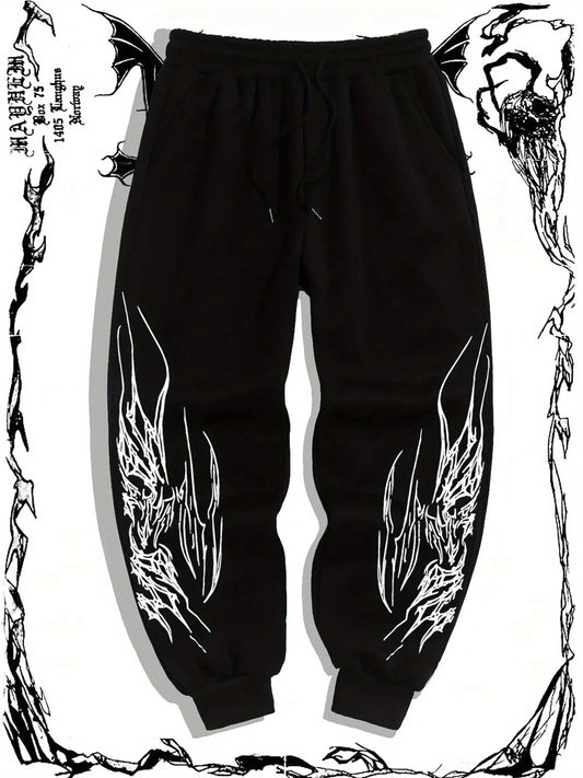 2025 Men's Gothic Print Casual Jogging Sport Pants GlowCart