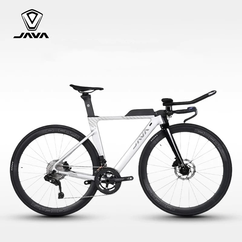 JAVA RIVALE TT Ironman Triathlon Bicycle Electronic Wireless Gear Shift LTWOO ER9 24 Speeds Carbon Fiber Front Fork Road Bike GlowCart