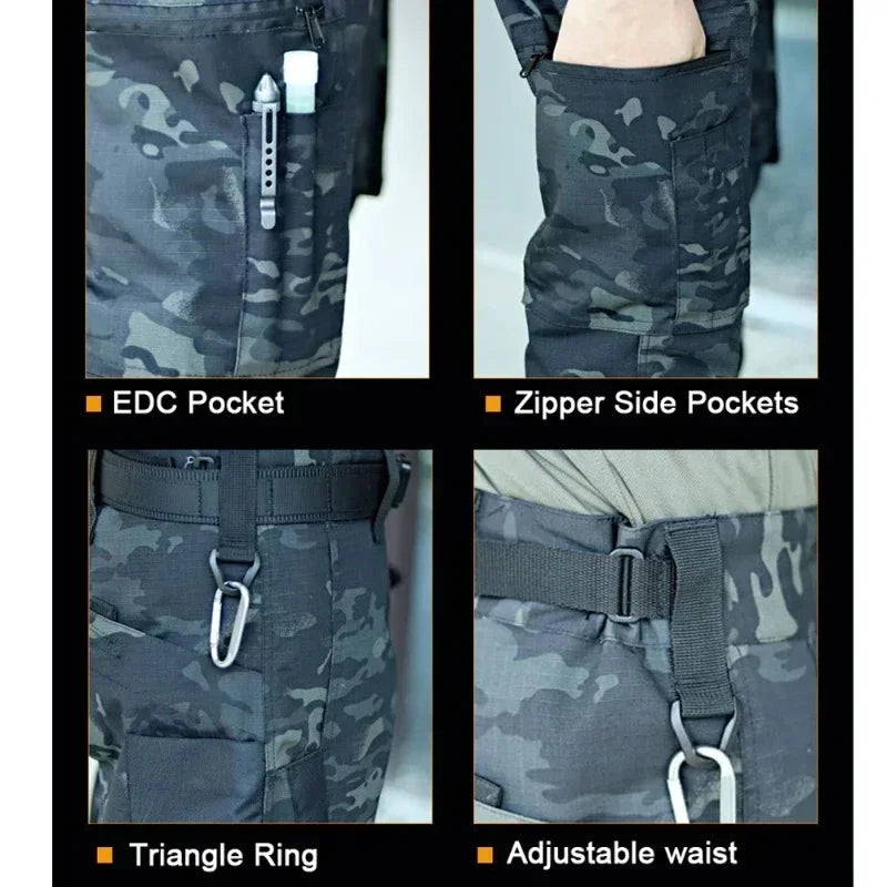 Tactical Pants Big Multi-pocket Men New Work Cargo Pants GlowCart