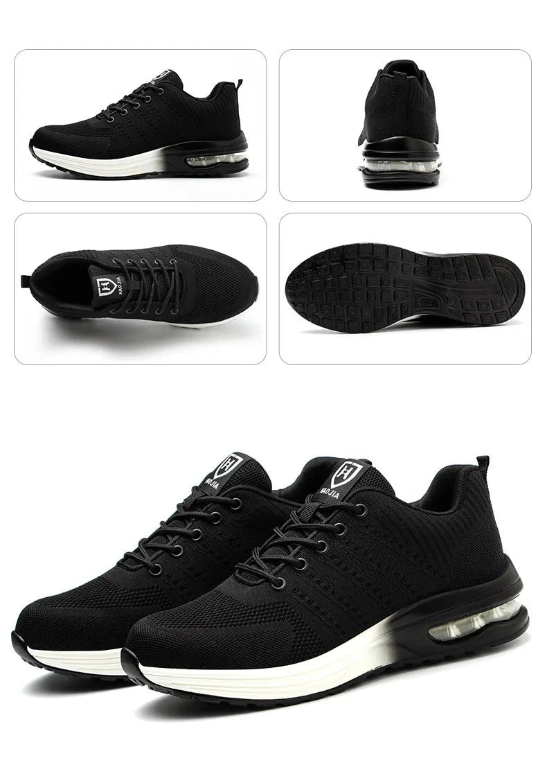Lightweight Safety Shoes Women Men Air Cushion Work Sneakers GlowCart
