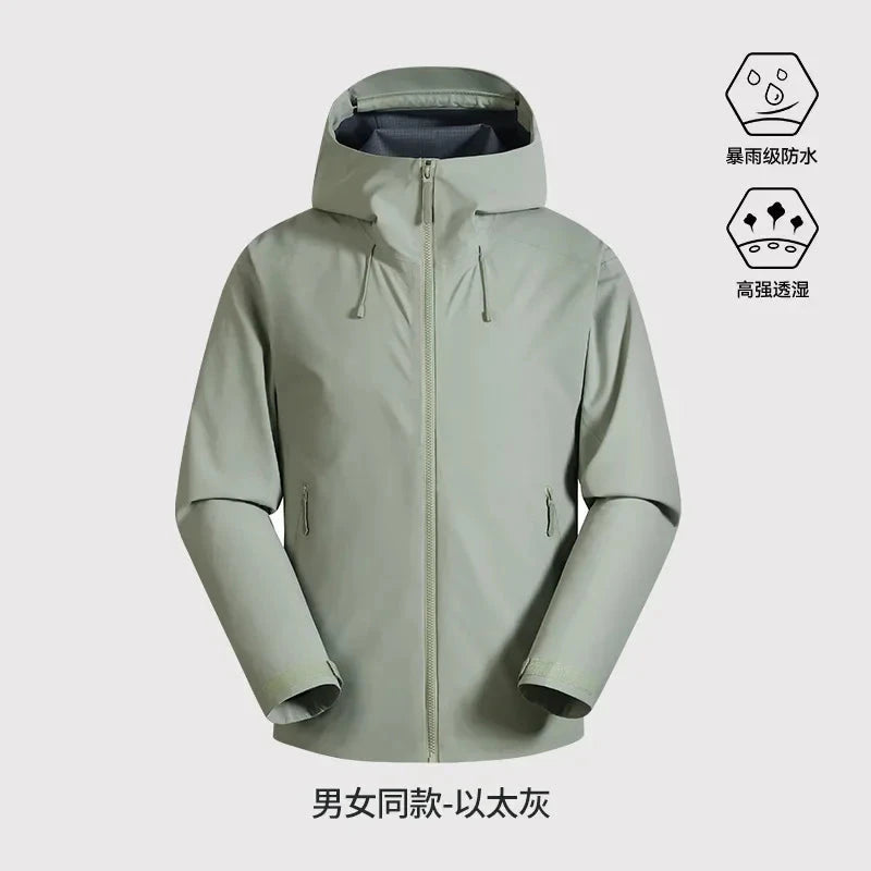 GB Standard Waterproof Jacket Men Women, All-Weather Hiking GlowCart