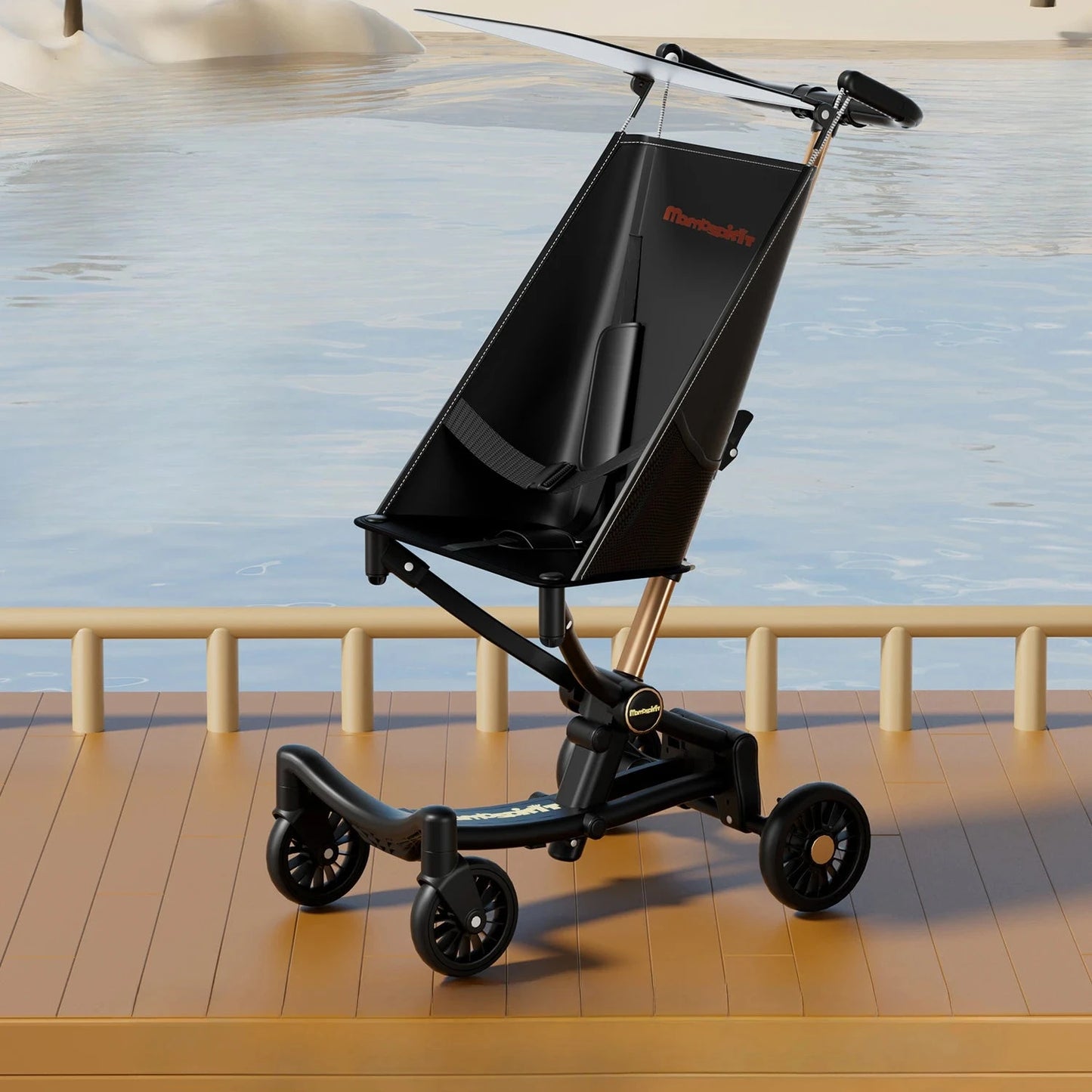 Lightweight and Easy To Carry Pocket Baby Stroller Children's Simple Baby Stroller Foldable Travel Baby Car Four-wheel Stroller GlowCart