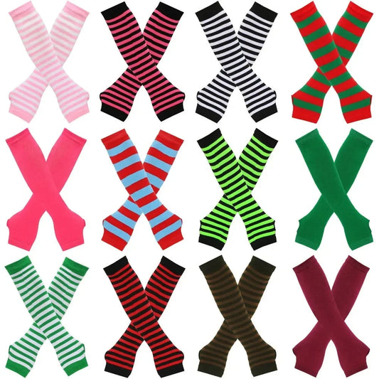 Warmer Knitted Long Fingerless Gloves Elbow Mittens GlowCart