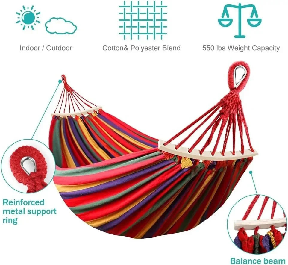 Hammock Outdoor Swing Portable Outdoor/Indoor Hammock with GlowCart