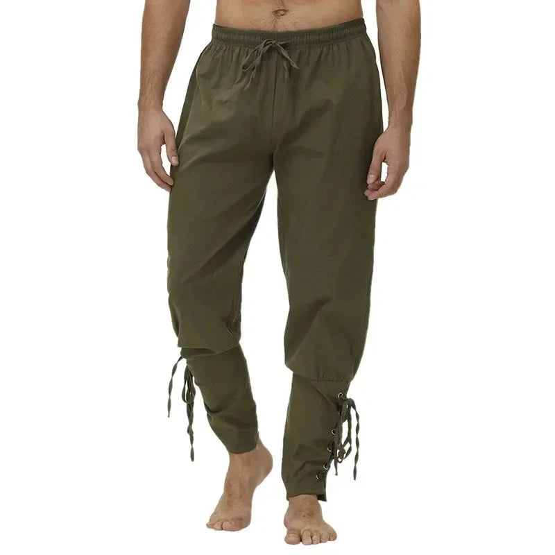 Drawstring Pirate Pant Viking Costume for Men Renaissance GlowCart