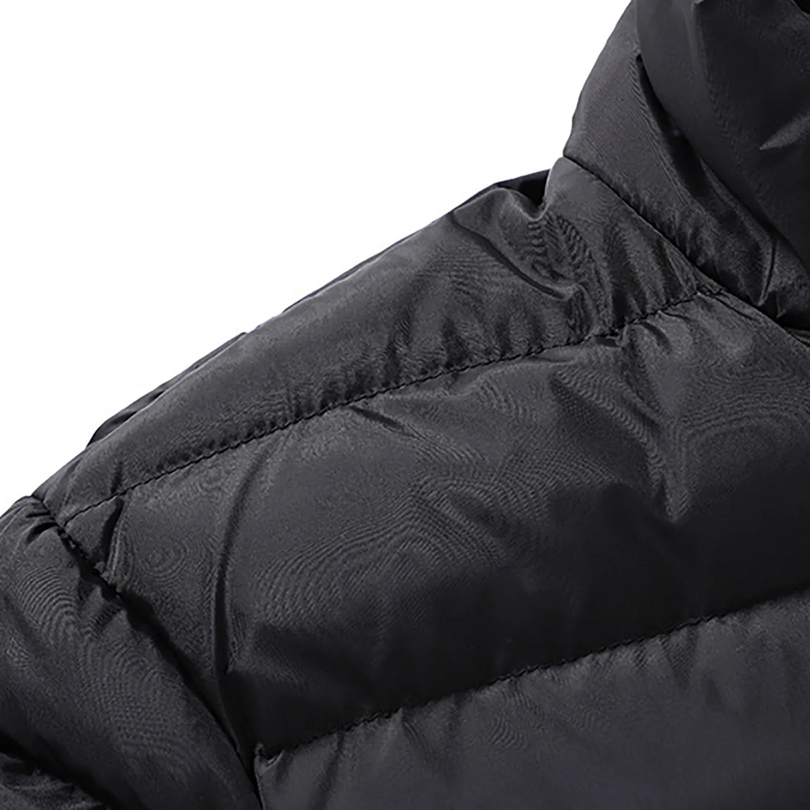 New Thickened Color Cotton Coats For Men Autumn And Winter Padding Jacket Stand Collar Zippered Cardigan Temperament Coat GlowCart