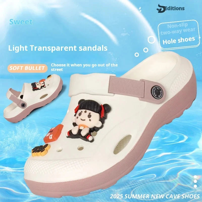 New Cartoon Nezha Bing Versatile Double Color Girl Women's GlowCart