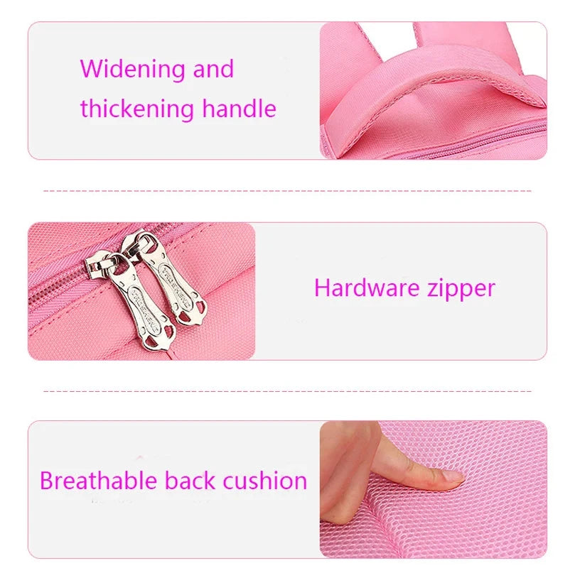 Children Backpack Pink Cute Cat Kindergarten Kid School Bag Backpack Girl Student Teenagers Waterproof Primary Bookbag SchoolBag GlowCart