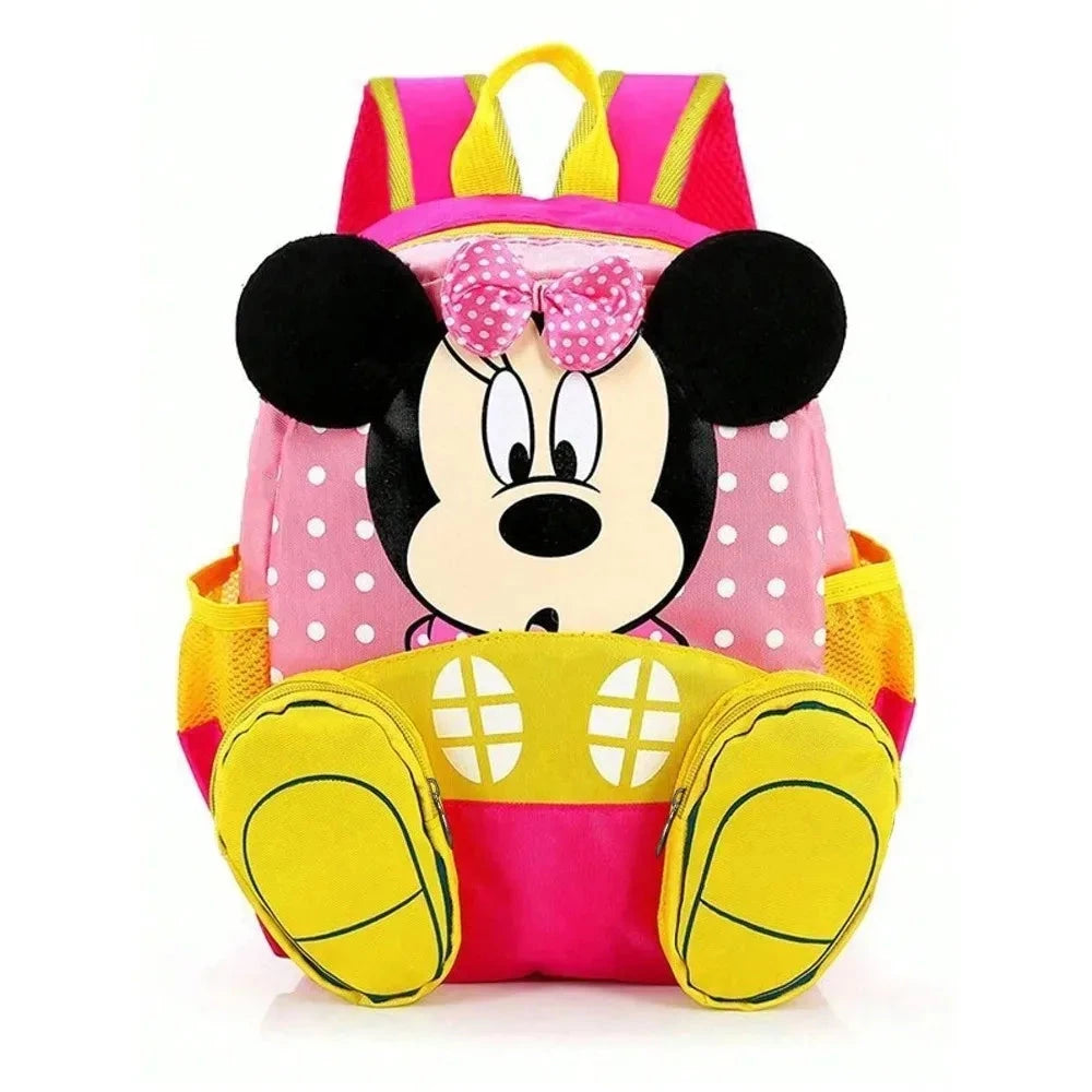MINISO New Cute Mickey Mouse Cartoon Backpack Burden-Reducing Spine Protector Student Bag Cross-border Versatile School Bag GlowCart