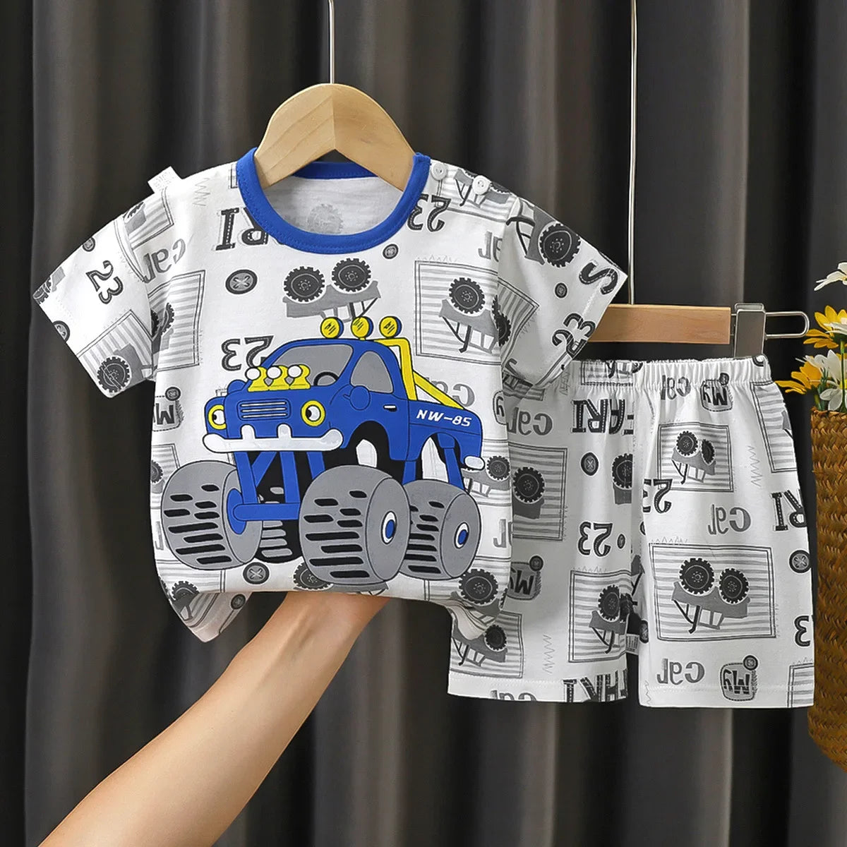 2PCS Children's Sets mother Kids Clothes Boys Girl T-shirt