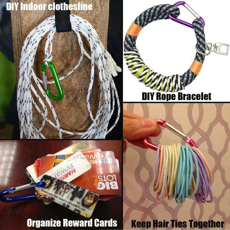 Mini Carabiner Keychain Alluminum Alloy D-ring Buckle Spring GlowCart