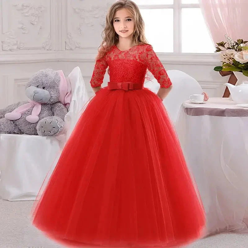 Children Princess Girls Party Wear Kids Christmas Dress Girl's Birthday Dress Baby Girl Wedding Banquet Clothes 3-14 years GlowCart