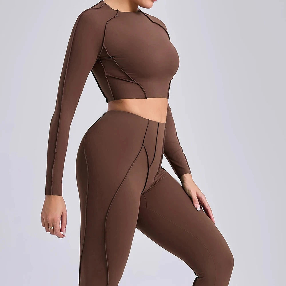 Long Sleeve Gym Shirts Sport Top Fitness Yoga Clothes for Women Active Wear Sports Shirt Elastic Fitness Yoga Running Shirts GlowCart