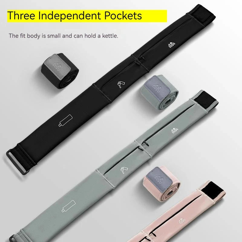 Invisible Sports Hydration Belt Bag Running Phone Belt Waist Pack With Water Bottle Holder for Men Women Cycling Hiking Walking GlowCart