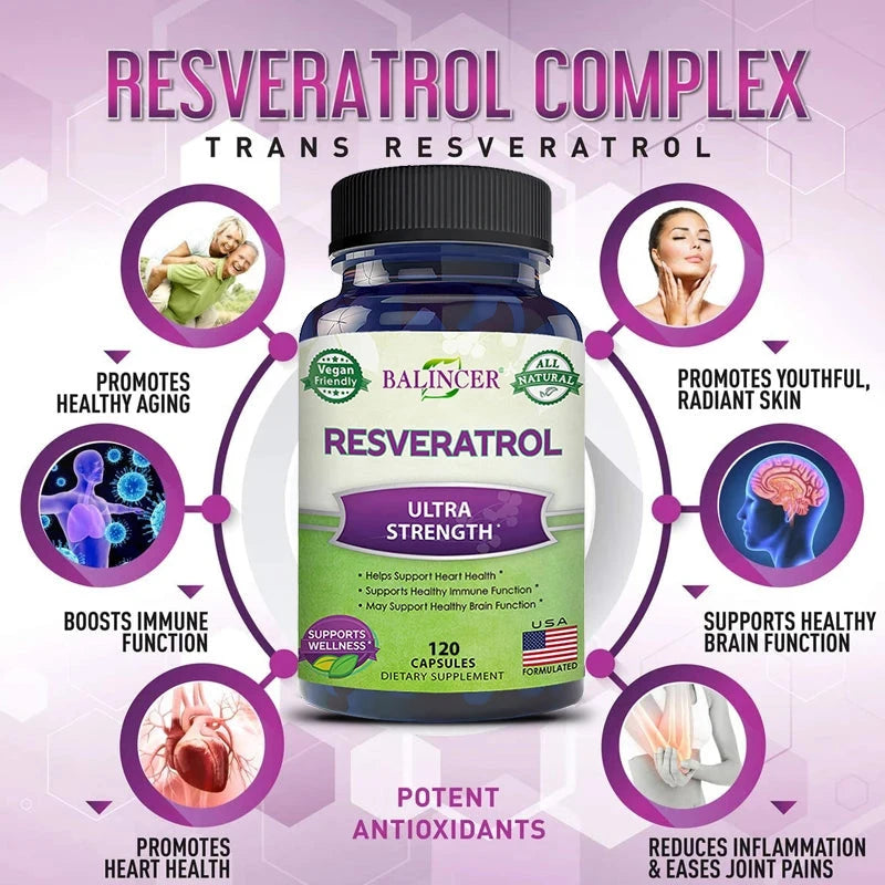 Balincer Resveratrol Capsules Support Cardiovascular Health, GlowCart