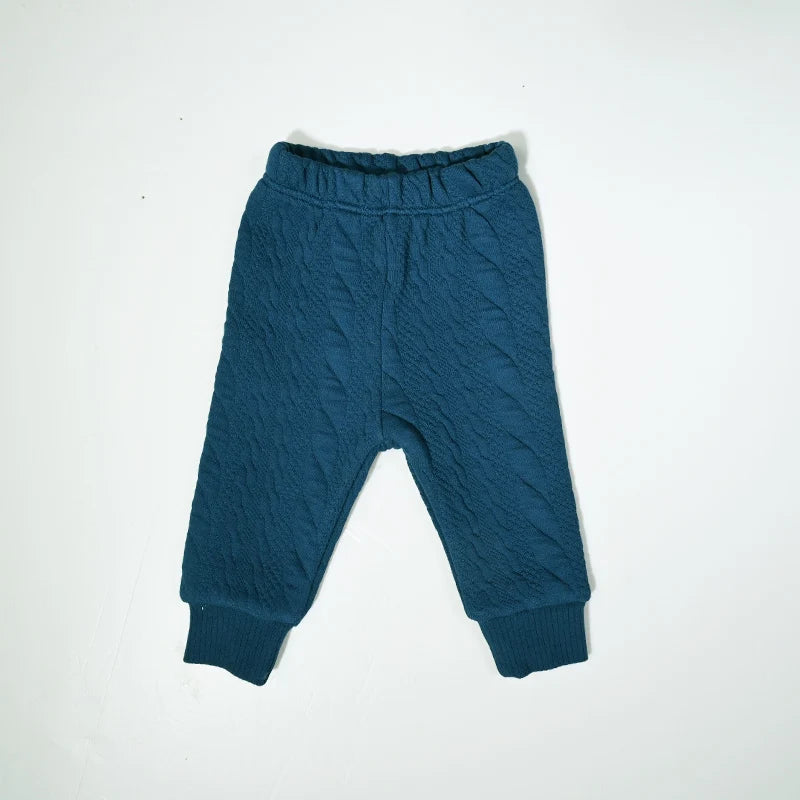 AA-Family matching clothing cable knit set boys and girls cotton and spandex set top pantsand baby romper embroidery for winter GlowCart