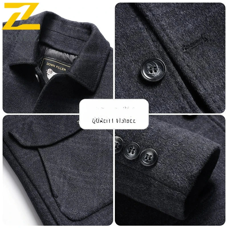 COMXZ Luxury Men Down Jacket Thickened Outdoor Work Warm GlowCart