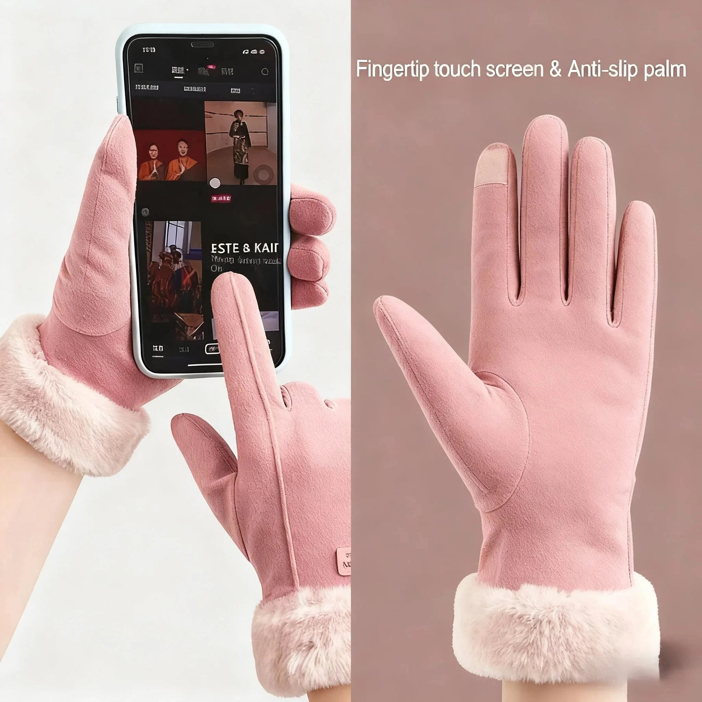 Women's Touchscreen Winter Gloves - Fashionable Finger GlowCart