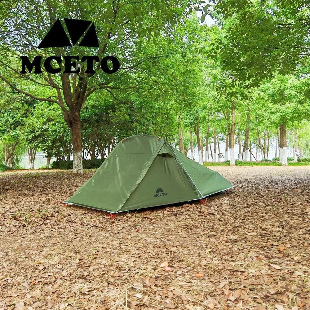 2 People Camping Tent Ultra Light Hiking Backpack Tent Dual GlowCart