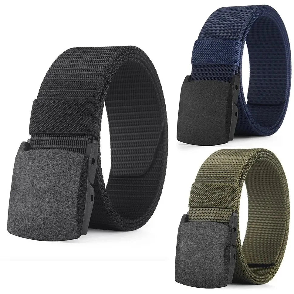 Men's Belt Outdoor Casual Canvas Belt Metal Free Training GlowCart