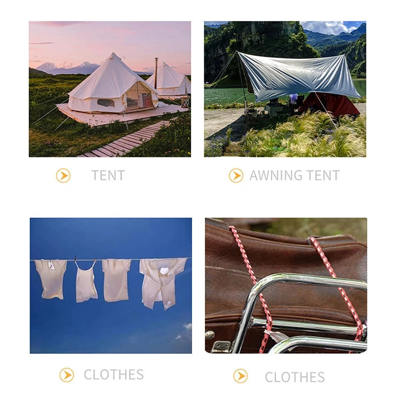 4M 6mm Reflective Guyline Tent Rope Multifunction Paracords GlowCart