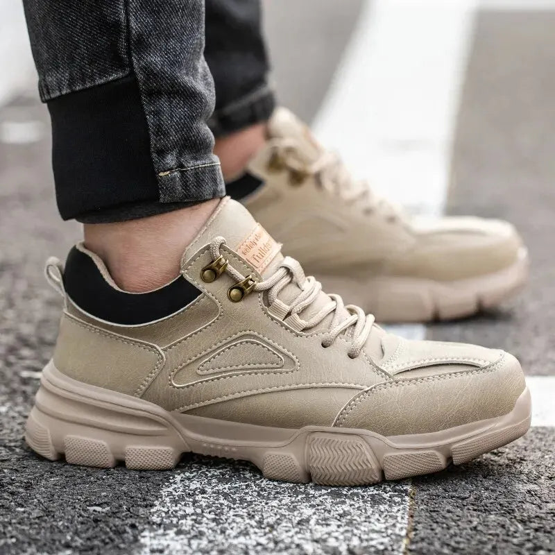 High-quality Safety Shoes Men Steel Wire Rotary Buckle Work Sneakers Indestructible Shoes Anti-smash Anti-puncture Work Shoes GlowCart