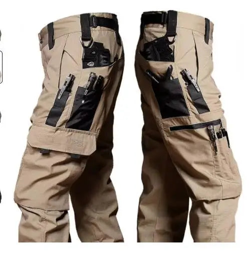 Men's Cargo Pants Multi Pockets Work Trousers Casual Tactical Pants Male Outwear Straight Autumn Winter Wear-resisting Trousers GlowCart