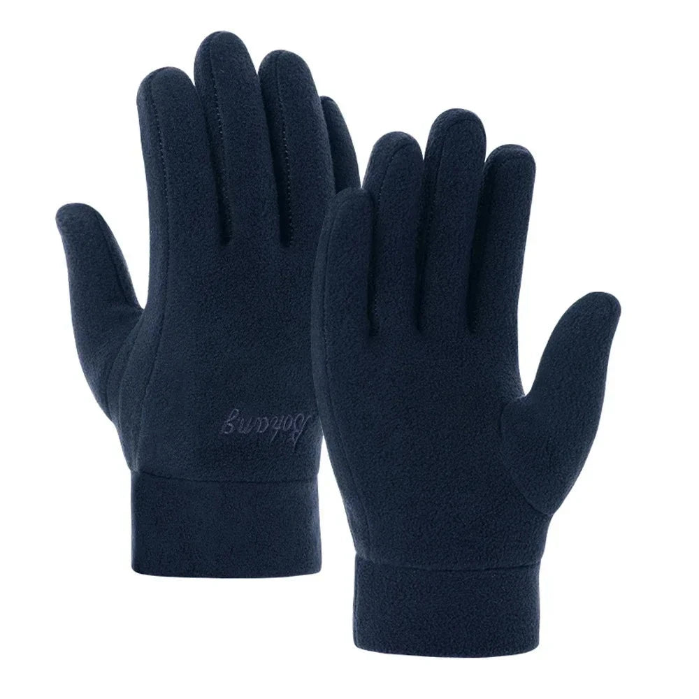 2024 Winter Warm Thermal Thicken Fleece Gloves for Men Women Full Finger Gloves Outddor Windproof Running Skiing Cycling Mittens GlowCart