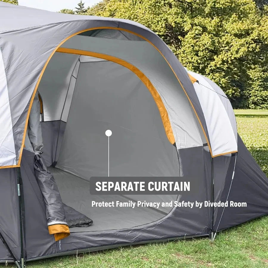 10 Person Portable Easy Set Up Family Camping Tent with GlowCart