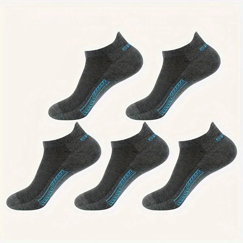 5/10 Pairs Cotton Men's Short Socks Crew Ankle Breathable Mesh Sports Casual Women Summer Low-Cut Thin Sock for Male GlowCart