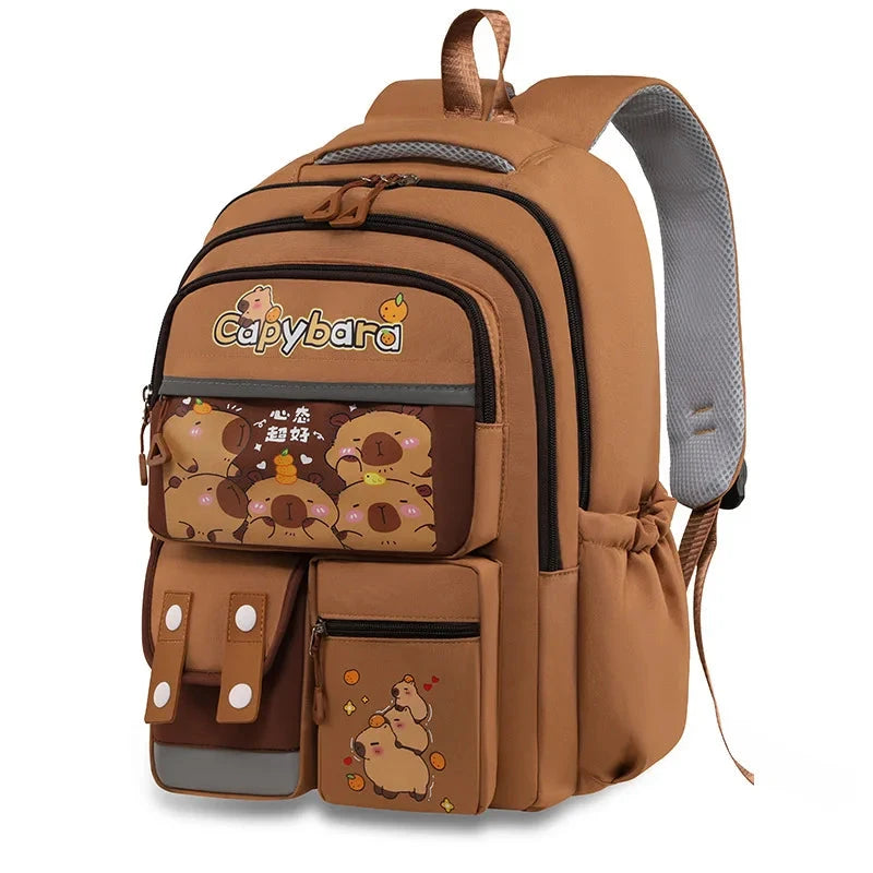 Kawaii Capybara School Backpack for Girls School Bags Set GlowCart
