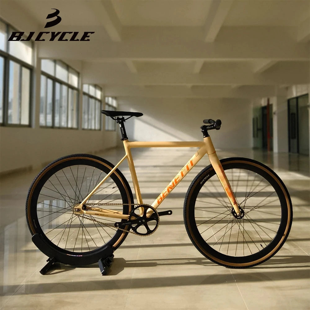 BJ CYCLE Bennetti All-Terrain Fixie Bike Fixedgear Complete Bicycle Single Speed bike Gravel Bike Aluminum GlowCart