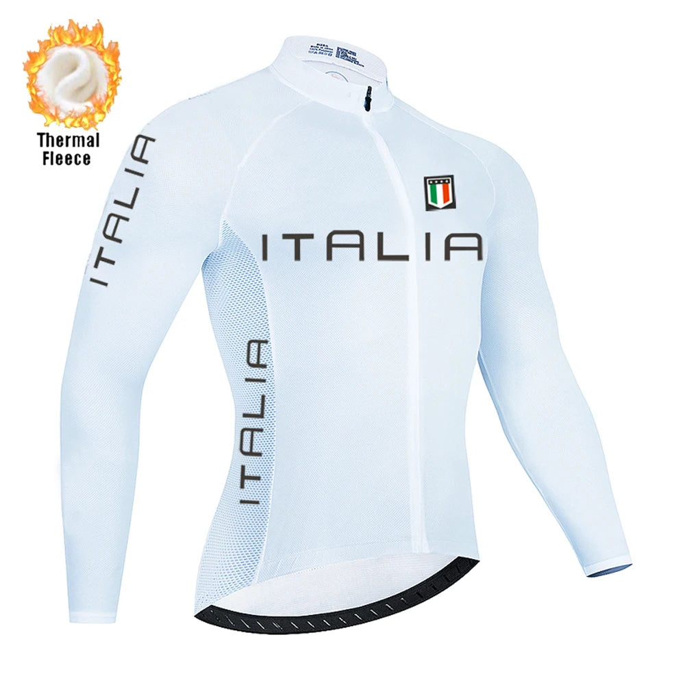 2026 New Winter Thermal Fleece Cycling Jersey Set Long Sleeve MTB Racing Bike Jersey Suit For Men Bib Pants Set Cycling Clothing GlowCart