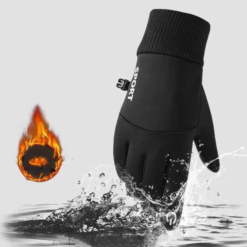 Fleece Lined Winter Thermal Gloves Waterproof Windproof Full Finger Touchscreen Gloves Outdoor Sports Cycling Motorcycle Warm GlowCart