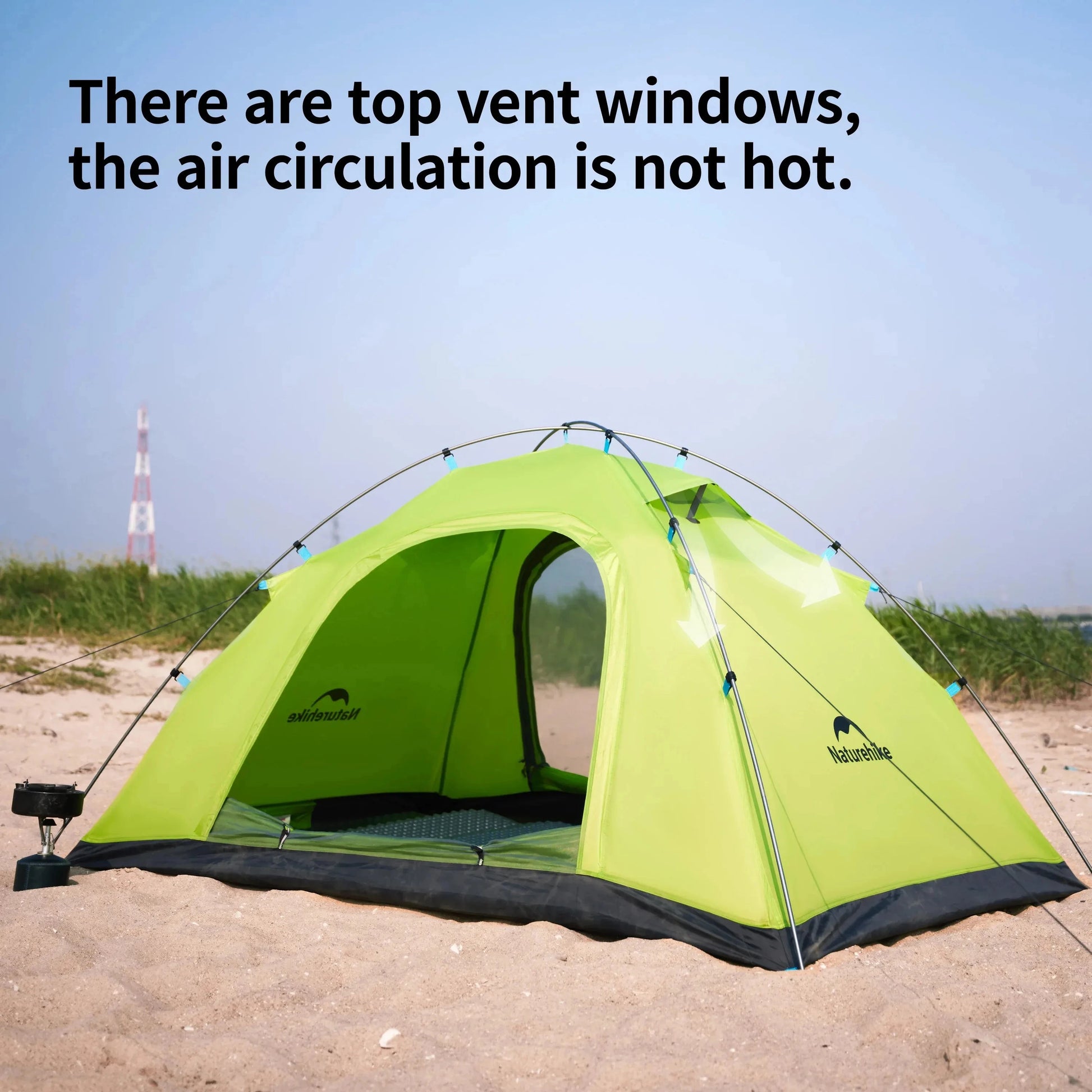 Naturehike 2 person camping tent easy to build super light GlowCart