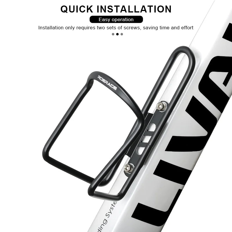 Bicycle Water Bottle Holder Aluminum Alloy Lightweight Mountain Road Bike Bottle Cage Cycling One-Piece Drink Water Cup Stand GlowCart