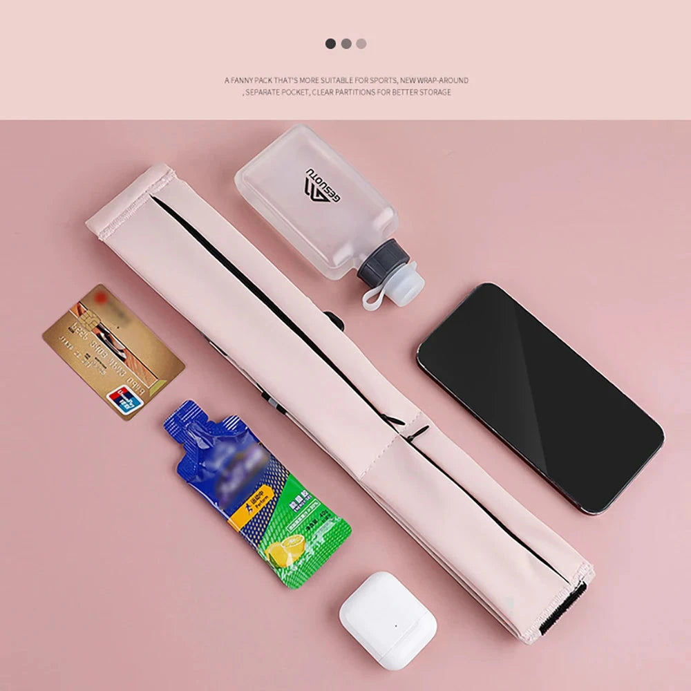 Running Belt Waist Bag with Water Bottle Women Sports Fanny Pack Men Phone Pouch Jogging Gym Bags Hydration Run Accessories GlowCart