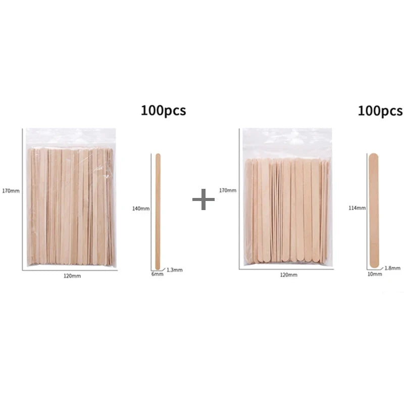 Wooden Waxing Stick Disposable Wax Bean Wiping Wax Tool GlowCart