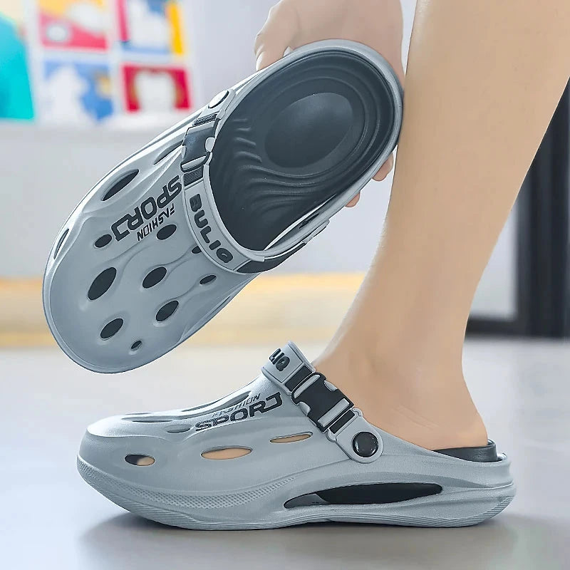 A Pair of Men's New Clogs, Summer New Wear-Resistant, GlowCart