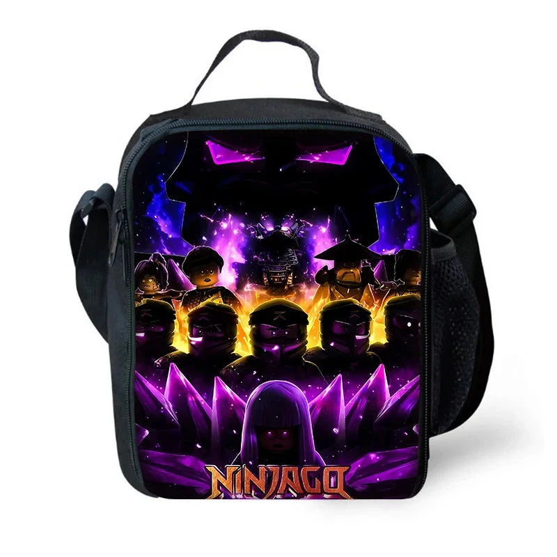 Child School Sports Game N-NinjagoS Backpack with Lunch Bags ,Pencil Bags ,School Bags for Boys Girls Best Gift GlowCart