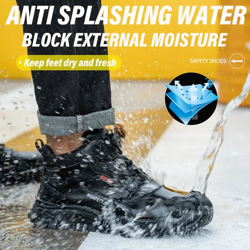 6KV Safety Shoes Fashionable Men's Insulated Are Waterproof  Puncture  Slip Resistant  Comfortable and Breathable GlowCart