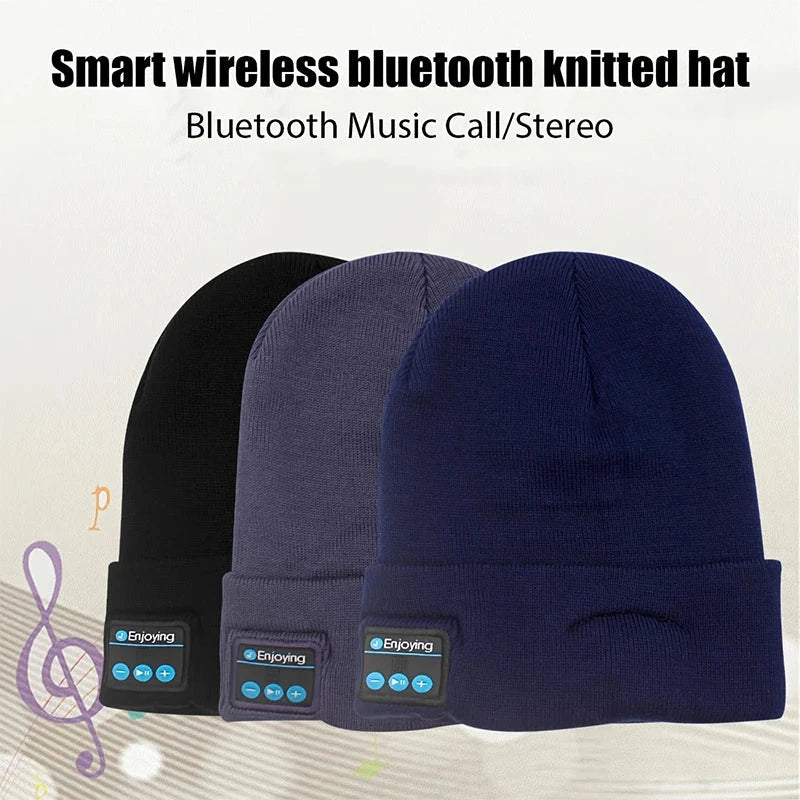 Winter Sports Bluetooth Hat Warm Beanie Music Wireless GlowCart