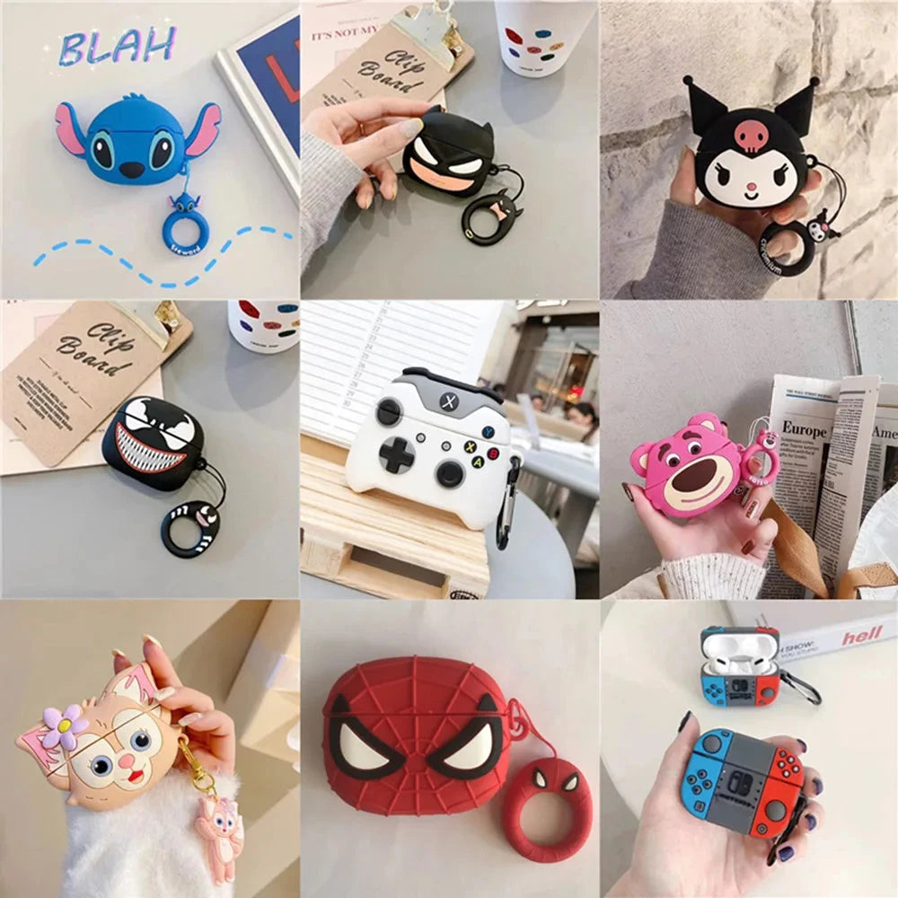 3D Cartoon Case for AirPods 4 2024 New Silicone Earphone GlowCart