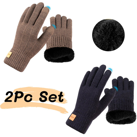 Winter warm gloves, with inner lining and thickened padding, GlowCart