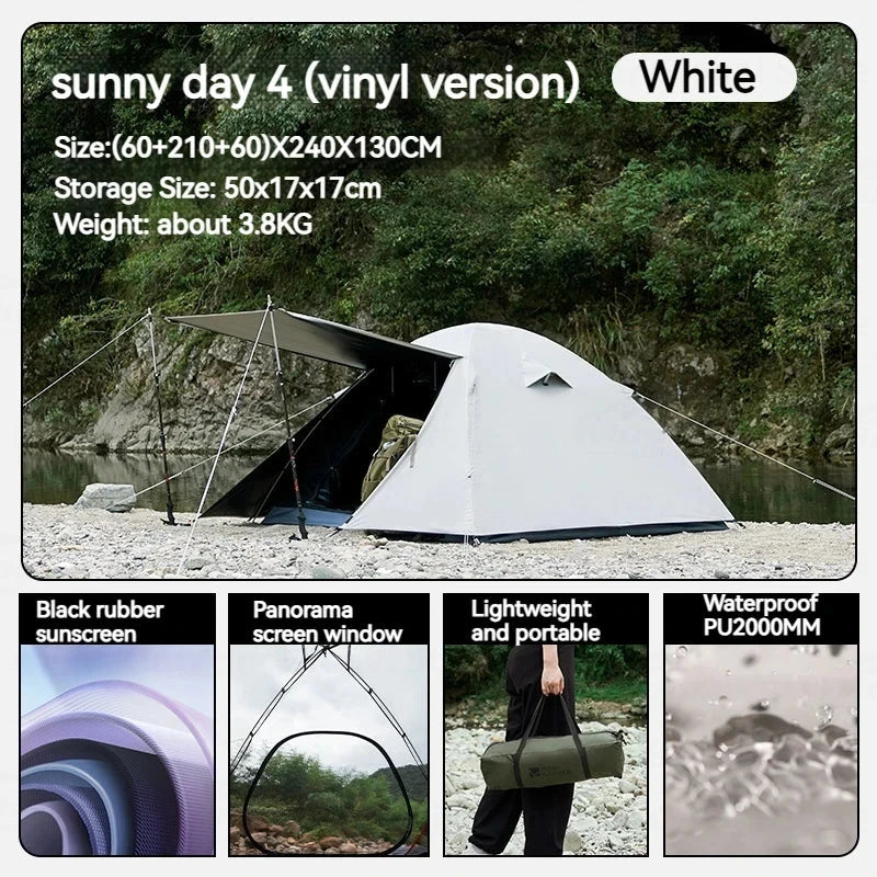 MOBI GARDEN Camping Hiking Tent 2-4 Person Portable GlowCart