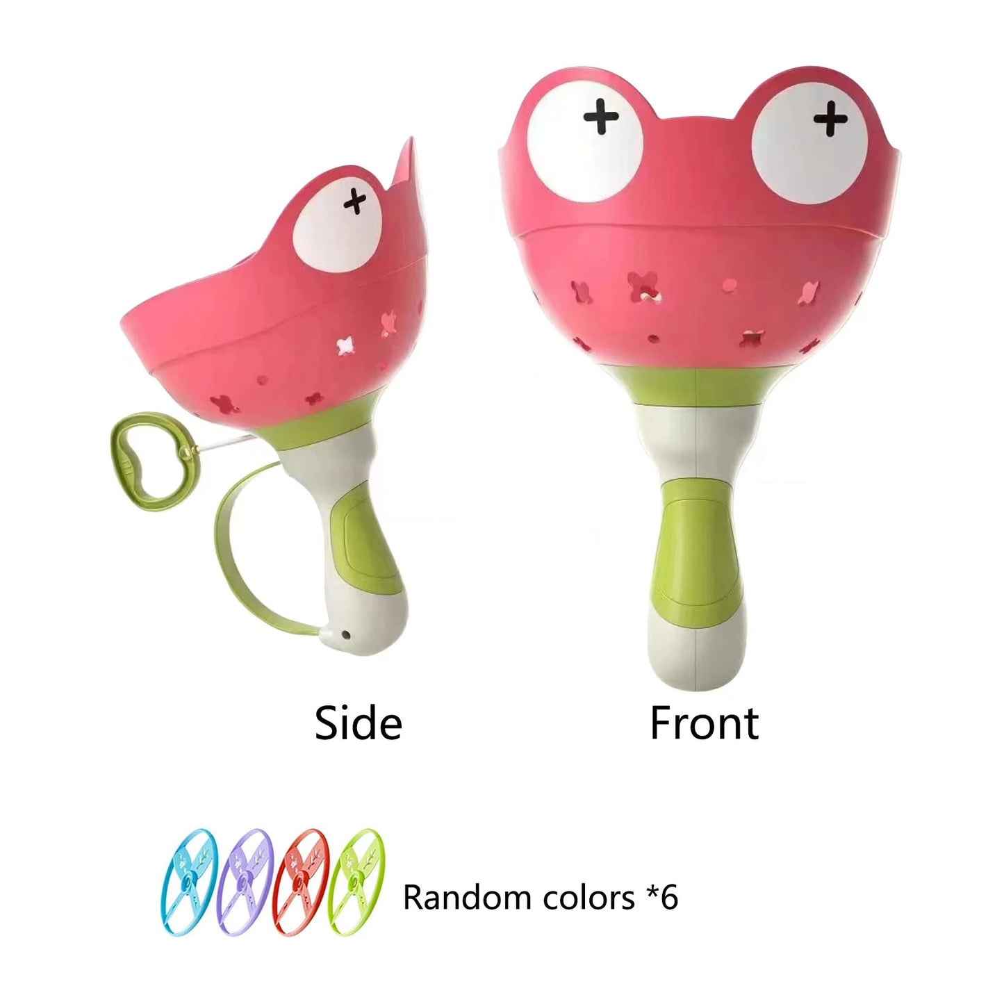 Wind-up Ejection Flying Saucer Toy Kids Outdoor Toy GlowCart