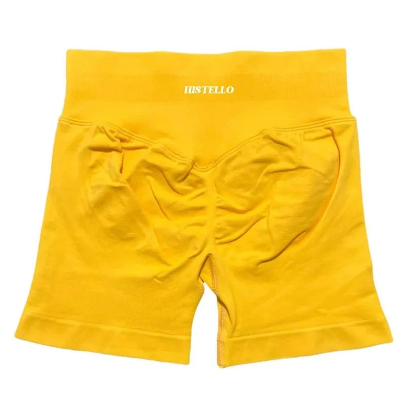 HISTELLO Impact Shorts Df Substitute High Waist Women Yoga Workout Short Seamless Leggings Stretch Fitness Running Gym Shorts GlowCart