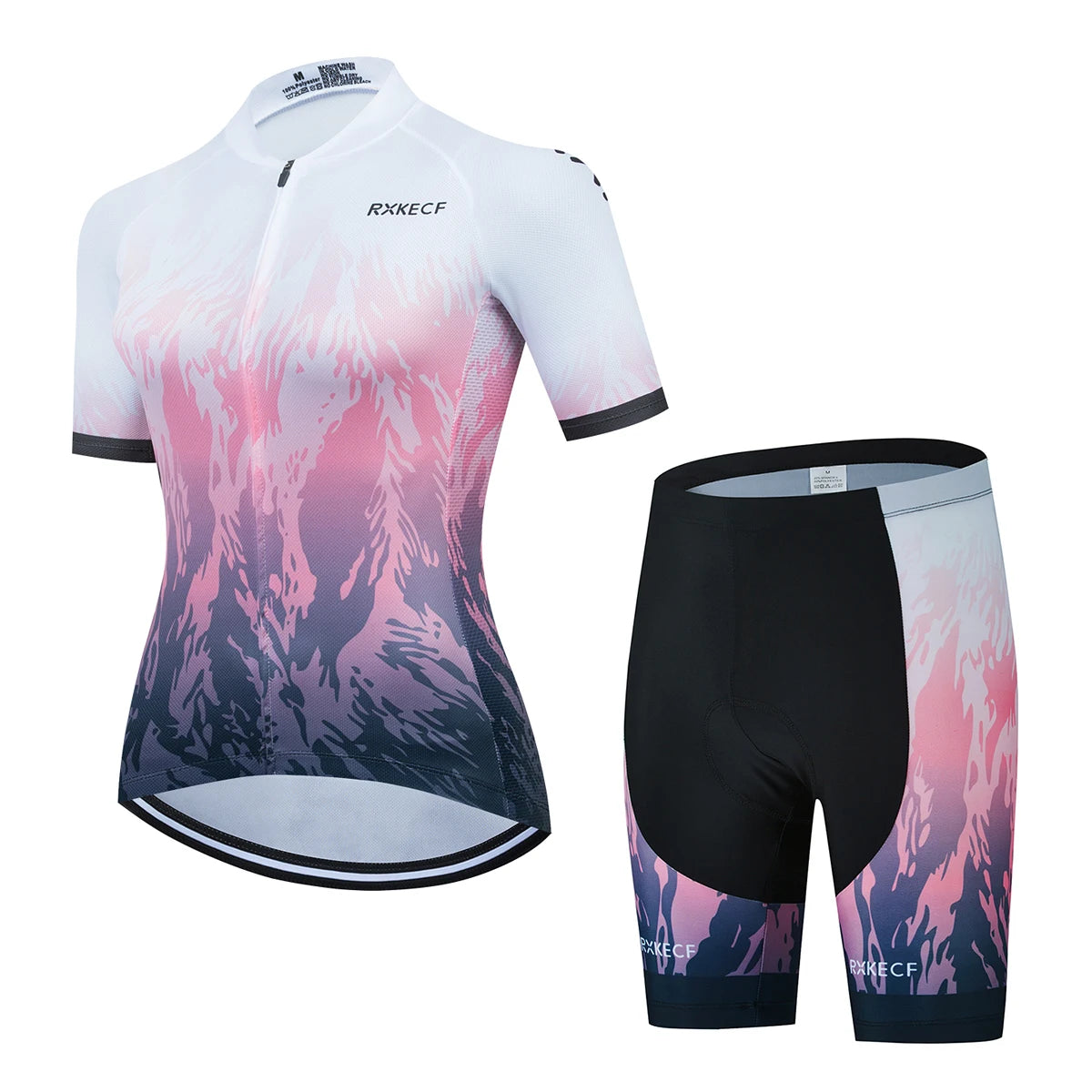 RXKECF Pro 2023 Woman Short Sleeve Cycling Jersey Set Sports Outfit Bike Clothing Kit Mtb Maillot Cyclist Bicycle Clothes GlowCart