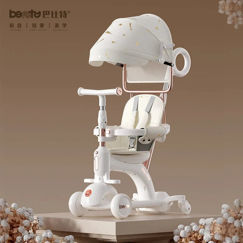 Multifunctional Stroller,Children's Scooter Lightweight Outdoor Children's Car Children's Walker New Style Baby Stroller GlowCart